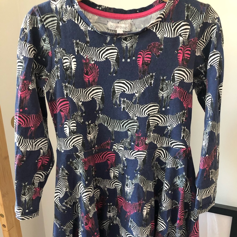 s Zebras Print Dress From Blue Zoo Size 5-6y